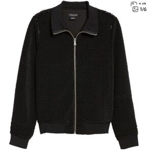 Trouvé Black Sequin Bomber Jacket